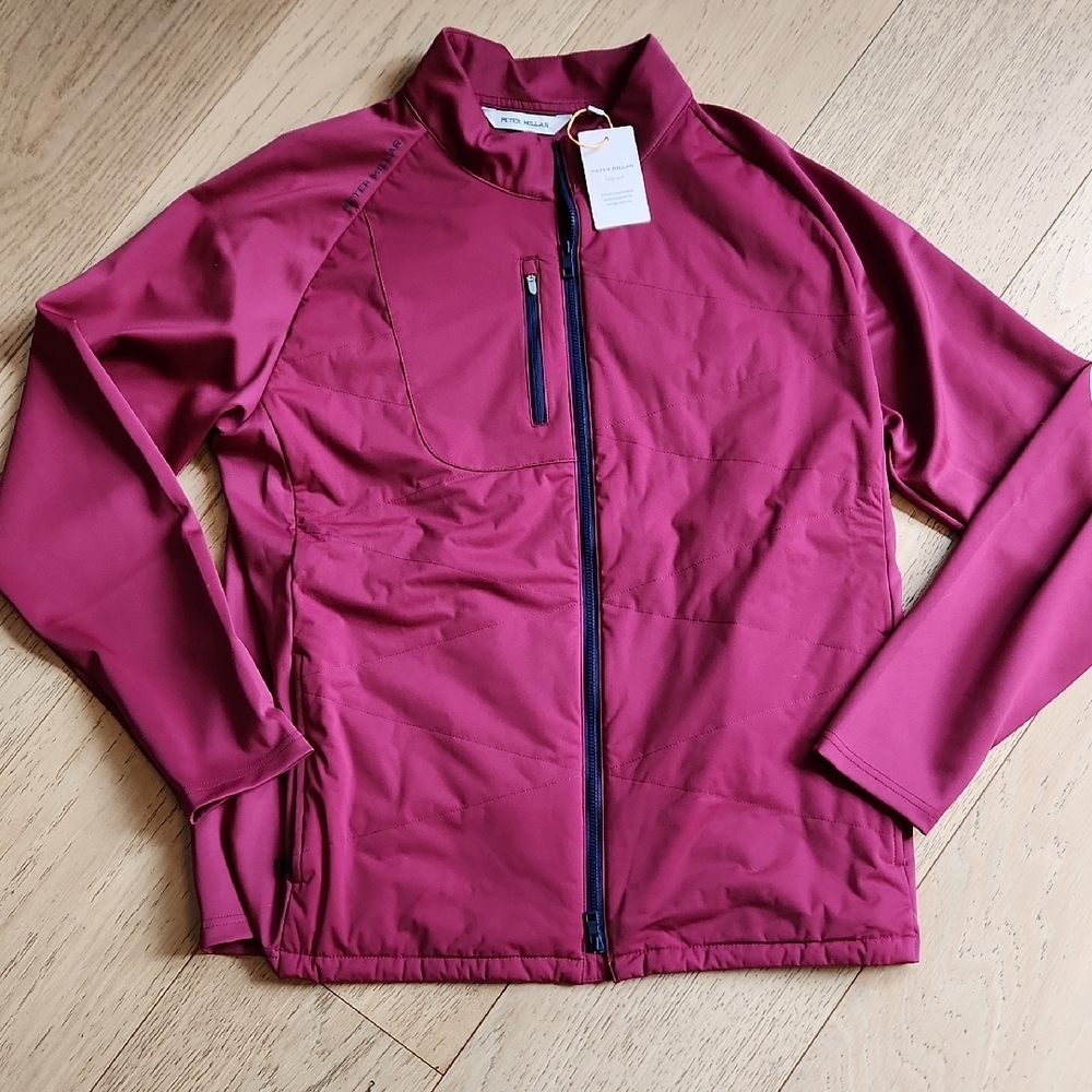 Peter Millar Merge Hybrid Jacket In Pomegranate - Picture 5 of 13